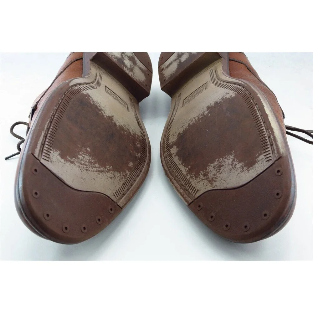 Johnston & Murphy Derby Oxfords Brown Leather Men‎ Shoes Size 10.5 Medium